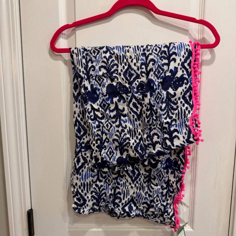 NWT Lilly Pulitzer Resort Infinity Loop Scarf Tons Of Fun Elephants Tassel